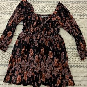 Maurices Black and Pink Floral Dress Women's L